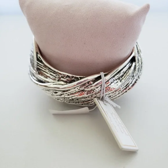 Shablool 925 Sterling Silver Textured Bangle Bracelet 8.25" - Picture 9 of 11